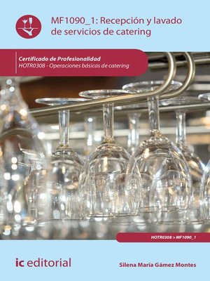 cover image of Recepción y lavado de servicios de catering. HOTR0308